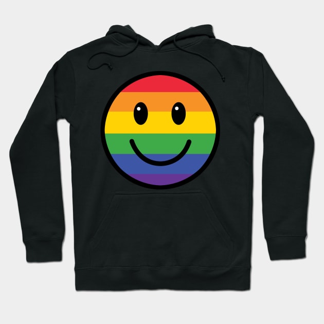 Rainbow Smiley Face Hoodie by SuperrSunday